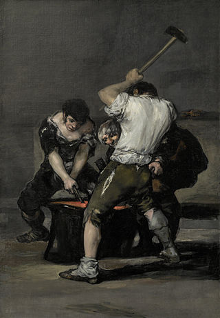 <i>The Forge</i> (Goya) Painting by Francisco de Goya