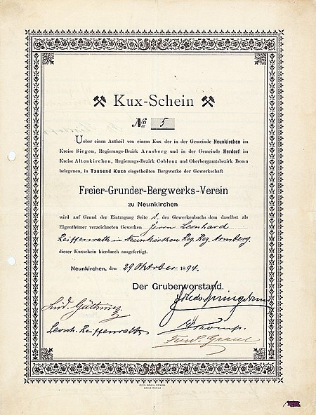 Freier Grunder Bergwerks Verein 1894