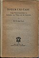 Capa de edição de 1913 de "Totem e tabu" (Totem und Tabu)