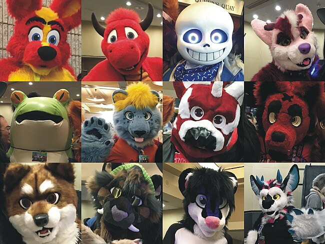 A selection of "fursuiters". Image: Nicholas Moreau.