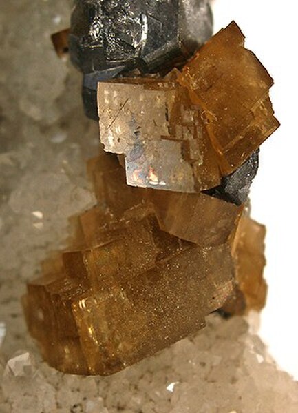 Siderite crystals with galena and quartz. Size: 6.2 cm × 4.1 cm × 3.6 cm (2.4 in × 1.6 in × 1.4 in).