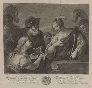 Luca Giordano, Rebekka mit Abrahams Knecht am Brunnen