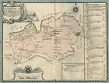 Map of the country roads through Kronoberg county in 1731.