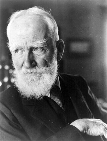 George Bernard Shaw, Irish playwright.