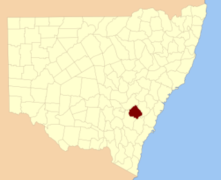 Georgiana County Cadastral in New South Wales, Australia