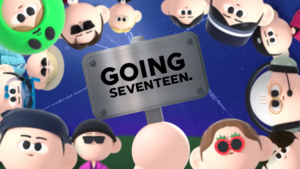 This is the title card of Going Seventeen that has been used since May 2024. It shows the members in their well-known costumes in previous episodes.