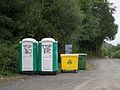 * Nomination Car park at the Gorbea quarry near Murúa; portable toilets, waste containers, anti TTIP paintings. Álava, Basque Country, Spain --Basotxerri 18:29, 4 September 2016 (UTC) * Promotion Good quality. --Johann Jaritz 03:17, 5 September 2016 (UTC)