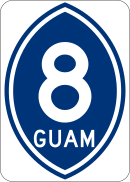 Guam Highway 8 route marker