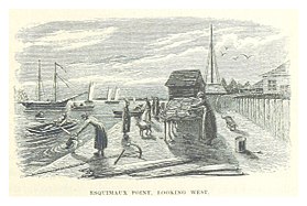 Южный ручей, поселение Эскимос-Пойнт в 1862 году