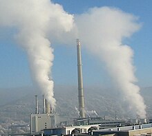 Heizkraftwerk im Winter