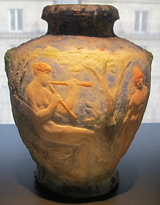 Pastorale Vaas (rond 1895-1900), gesmolten glas, Parijs, Musée des arts Décoratifs in Parijs.
