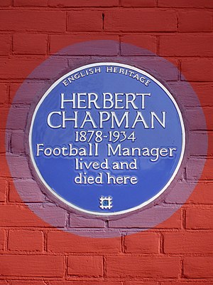 Herbert Chapman 1878-1934 football manager lived and died here.jpg