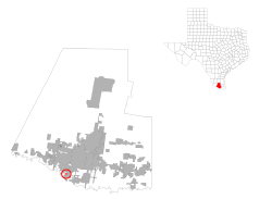 Location of Granjeno, Texas