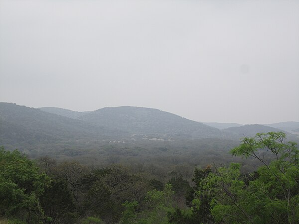 A scene of the Texas Hill Country in northern Uvalde County