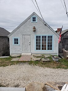 An historic fish house located in Little Boar's Head Historic District