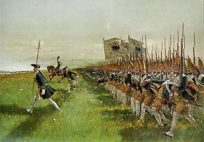 Attack of Prussian Infantry, 4 June 1745, by Carl Röchling