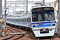 北総7800形7808編成としてリースされている3808編成 （2021年6月 京成立石駅 - 青砥駅間）