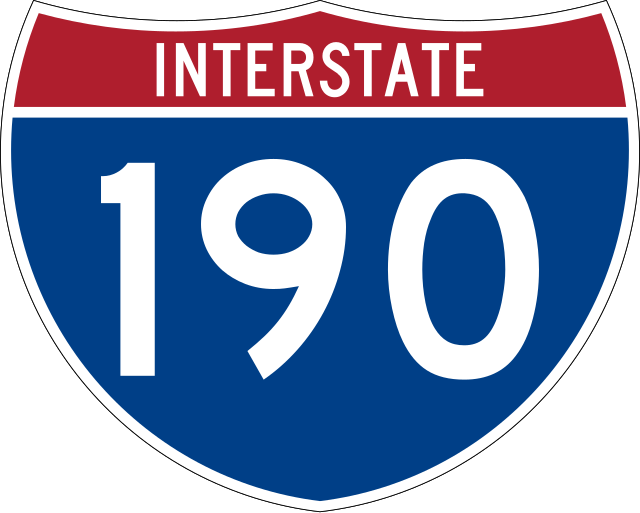 Straßenschild „Interstate 190“