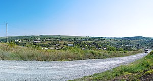 Панорама Тарасівки на в'їзді від села Устя