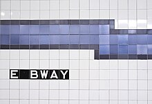Renovated trim line and tile caption, mostly faithful to original IND Sixth East Broadway New Tile Trim and Caption.jpg