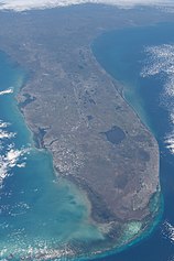 A map of Florida, as seen from outer space. ISS062-E-69460 - View of Florida.jpg