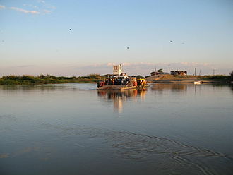 Ferry over the Kilombero River, near Ifakara, Tanzania Ifakara.Ferry.Kilombero-River.JPG