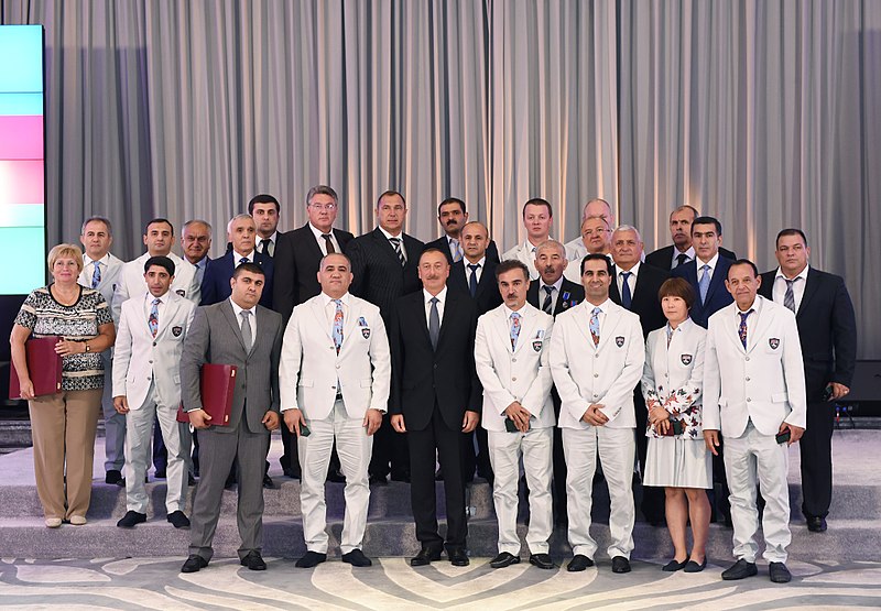 File:Ilham Aliyev met with athletes who competed in 31st Summer Olympic Games 16.jpg