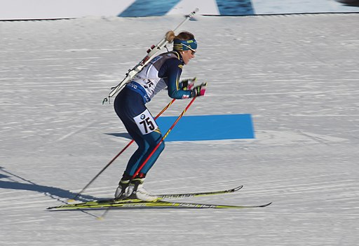 Ingela Andersson at Biathlon WC 2015 Nové Město