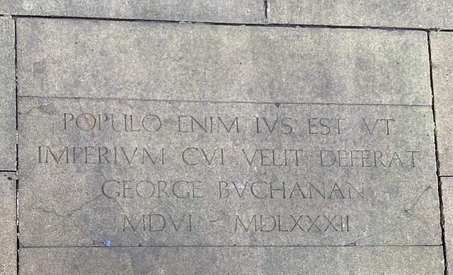 Image: Inscription of George Buchanan quote in Makars' Court