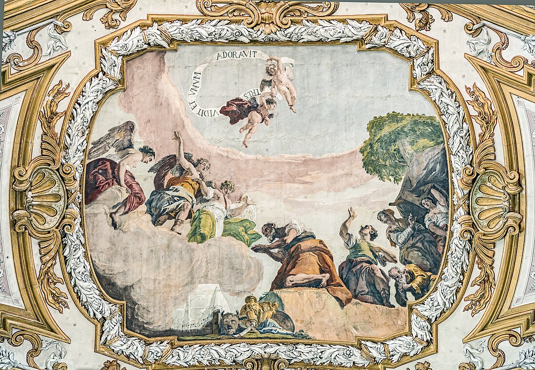 File:Interior of Chiesa dei Gesuiti (Venice) - Abramo che adora i tre angeli - Francesco Fontebasso.jpg