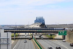 The eastern end of the bridge Interstate 195, Fall River, MA.jpg