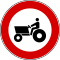 Panneaux de signalisation italiens - pas de transit vers les machines agricoles.