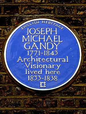 JOSEPH MICHAEL GANDY 1771-1843 Architectural Visionary lived here 1833-1838.jpg