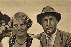 Karla Mahenová s manželem před rokem 1939