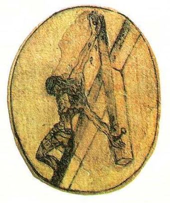 Drawing of the crucifixion by John of the Cross