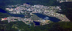 Vista aérea para o leste