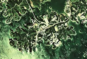 Aerial photo of Kashiko-jima, 1975