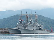 Two of the navy's present destroyer.