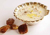 Payasam (or kheer), described in the 11th century Manasollasa Kheer with dates added, Indian Sweets Mithai Desserts.jpg