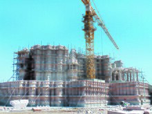 The temple under construction 2016 Khodaldham temple.jpg