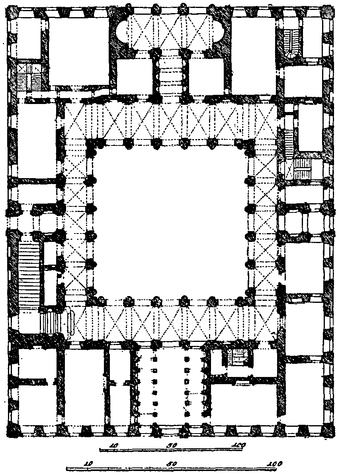 Floor plan of Palazzo Farnese