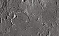 English: Lade lunar crater as seen from Earth with satellite craters labeled