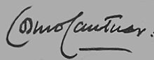 Nom manuscrit cursif "Cosmo Cantuar"