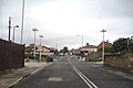 The view north along Howdon Lane, across the level crossing 10 June 2012