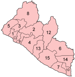 Liberia counties numbered.png