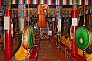 Prayer hall of Likir Gompa / Ladakh, India