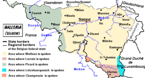Лінгвістична мапа Валлонії