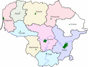 Podział administracyjny Litwy.