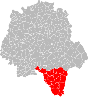 Location of the CC de la Touraine du Sud in the Indre-et-Loire department