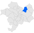 Posizione del comune sulla mappa della provincia